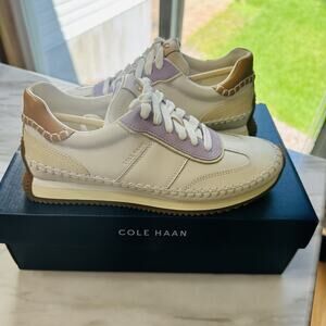 Size 6 Cole Haan GrandPrø Premier W32589 Sneakers Women's Ivory Lifestyle Shoes